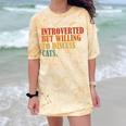 Introverted But Willing To Discuss Cats Introvert Comfort Color Blast T-Shirt Citrine