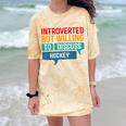 Introverted But Willing To Discuss Hockey Comfort Color Blast T-Shirt Citrine Introverted But Willing To Discuss Hockey Comfort Color Blast T-Shirt Citrine