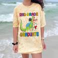 Kids 2nd Grade Graduate Dinosaur Trex 2nd Grade Graduation Comfort Color Blast T-Shirt Citrine