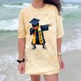 Kids HBCU Boys Grad Dabbing Graduation Comfort Color Blast T-Shirt Citrine