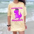 Kids Kindergarten Graduation Idea For Girls Dinosaur Comfort Color Blast T-Shirt Citrine