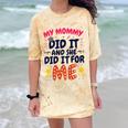 Kids My Mommy Did It Graduation Mom Graduate Comfort Color Blast T-Shirt Citrine