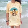 Kids Pre-K Graduate Sloth Cap And Gown Cute Preschool Graduation Comfort Color Blast T-Shirt Citrine