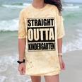 Kids Straight Outta Kindergarten Shirt Boy Girl Graduation Comfort Color Blast T-Shirt Citrine