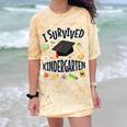 Kindergarten Graduation Shirt I Survived Kindergarten Comfort Color Blast T-Shirt Citrine