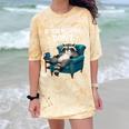 Lazy Raccoon Sarcastic Introvert Humor Japanese Animal Comfort Color Blast T-Shirt Citrine