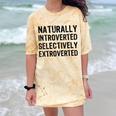 Naturally Introverted Selectively ExtrovertedIntrovert Joke Comfort Color Blast T-Shirt Citrine