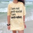 I Am Not Anti Social I Am Anti Idiot Introvert Saying Comfort Color Blast T-Shirt Citrine