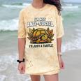 Not Anti Social Im Just A Turtle Sarcastic Introvert Humor Comfort Color Blast T-Shirt Citrine