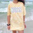 Nurse Glitch Aesthetic Graduation Nurse Glitch Graphic Art Comfort Color Blast T-Shirt Citrine