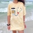 Nurse Life Graphic Nursing School Graduation Comfort Color Blast T-Shirt Citrine