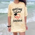 Nursing School Survivor Women Graduation RN Gift Shirt Comfort Color Blast T-Shirt Citrine