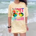 Peace Out 5th Grade Tie Dye Graduation Last Day Of School Comfort Color Blast T-Shirt Citrine