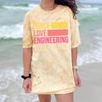 Peace Love Engineering Engineer School Graduation Retro Comfort Color Blast T-Shirt Citrine