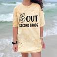 Peace Out Second Grade Last Day Of School Graduation Kids Comfort Color Blast T-Shirt Citrine
