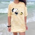Peanuts Graduation Squad Snoopy Woodstock Raglan Baseball Tee Comfort Color Blast T-Shirt Citrine