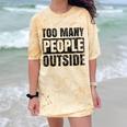 Too Many People Outside Introvert Introverted Shy Shyness Comfort Color Blast T-Shirt Citrine