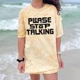 Please Stop Talking Sarcastic Introvert Humor Comfort Color Blast T-Shirt Citrine