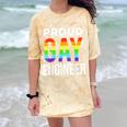 Proud Gay Engineer LGBTQ Rainbow Engineering Graduation Comfort Color Blast T-Shirt Citrine