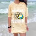 Proud Grandma Of A 2026 Senior Volleyball Graduation Leopard Comfort Color Blast T-Shirt Citrine