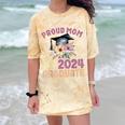 Proud Mom Of a 2024 Graduate Floral Flower Family Graduation Comfort Color Blast T-Shirt Citrine