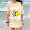 Proud Sister Of A 2026 Senior Softball Graduation Leopard Comfort Color Blast T-Shirt Citrine
