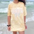 Retro Senior 2027 Girl Coquette Bow Class Of 2027 Graduation Comfort Color Blast T-Shirt Citrine
