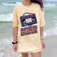 Rewind Good Times Retro VHS Tape Nostalgia 80s 90s Premium Tri-Blend Comfort Color Blast T-Shirt Citrine