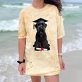 Russian Terrier Dog Graduation Cap Graduate Owner Grad Comfort Color Blast T-Shirt Citrine