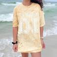 Senior 01 Class Of 2001 Retro College High School Graduation Comfort Color Blast T-Shirt Citrine