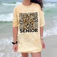 Senior 2021 Grad Class Of 2021 Graduation Leopard Cheetah Comfort Color Blast T-Shirt Citrine