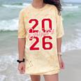 Senior 2026 Graduation Varsity Red Letters On The Back Comfort Color Blast T-Shirt Citrine