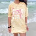 Senior 2027 Class Of 2027 Coquette Pink Bow Graduation 2027 Premium Tri-Blend Comfort Color Blast T-Shirt Citrine