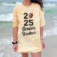 Senior Football Brother Class Of 2025 Graduation Graduate Comfort Color Blast T-Shirt Citrine