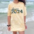 Senior Graduation Class Of 2024 Cute Senior 2024 Flowers Comfort Color Blast T-Shirt Citrine