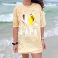 Senior Papa Class Of 2026 Baseball Softball Graduation Heart Comfort Color Blast T-Shirt Citrine