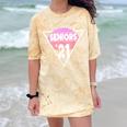 Seniors 2021 For Her Him Retro 21 Graduation Class Comfort Color Blast T-Shirt Citrine