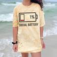 Social Battery 1 Shirt Introvert Anti Social Tee Gif Comfort Color Blast T-Shirt Citrine