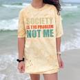 Society Is The Problem Not Me Sarcastic Introvert Comfort Color Blast T-Shirt Citrine