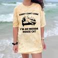 Sorry I Can't Go I'm An Indoor Cat Introvert Saying Comfort Color Blast T-Shirt Citrine