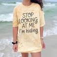 Stop Looking At Me I’m Hiding Introvert Quote Comfort Color Blast T-Shirt Citrine