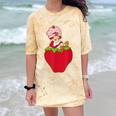 Strawberry Shortcake Sitting On Strawberry Retro Nostalgia Comfort Color Blast T-Shirt Citrine