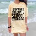 I Survived Graduate School Class Of 2018 Graduation Comfort Color Blast T-Shirt Citrine