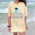 I Survived Kindergarten Graduation Kids Owl Grad Comfort Color Blast T-Shirt Citrine