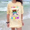 I Survived Nursing School Of 2024 Student Graduation 2024 Comfort Color Blast T-Shirt Citrine