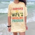 i Survived My Wife Bachelor's Degree Wife Graduation Comfort Color Blast T-Shirt Citrine