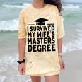 I Survived My Wife's Masters Degree Graduation Class Of 2025 Comfort Color Blast T-Shirt Citrine