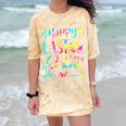 Tie Dye Happy Last Day Of School Graduation Teacher Student Comfort Color Blast T-Shirt Citrine