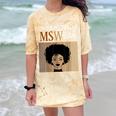 Unapologetically MSW-Ish Student Graduation Afro Comfort Color Blast T-Shirt Citrine