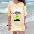 I Wanna Go Home Introvert UFO UAP Flying Saucer Trippy Alien Comfort Color Blast T-Shirt Citrine